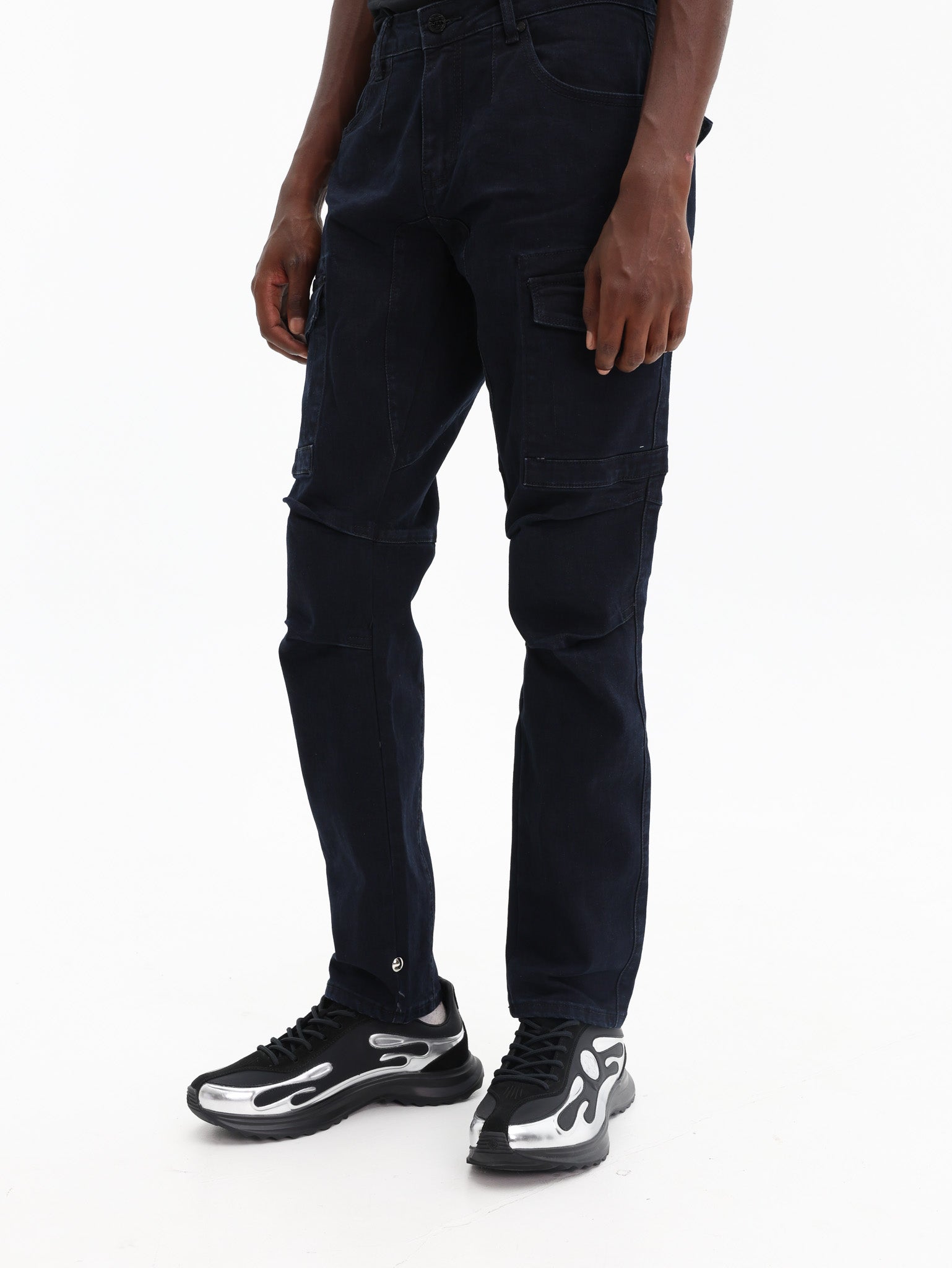 Cutty Cargo Pants Denim Blue-Black